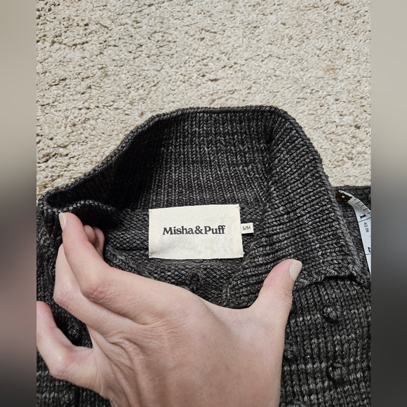 NWOT Misha And Puff Bark Popcorn Polo Cardigan - Picture 3 of 5